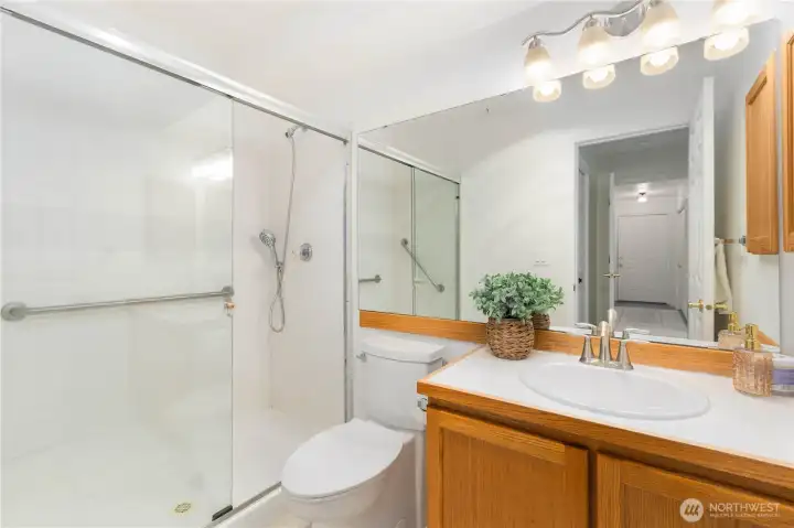 primary bathroom with shower