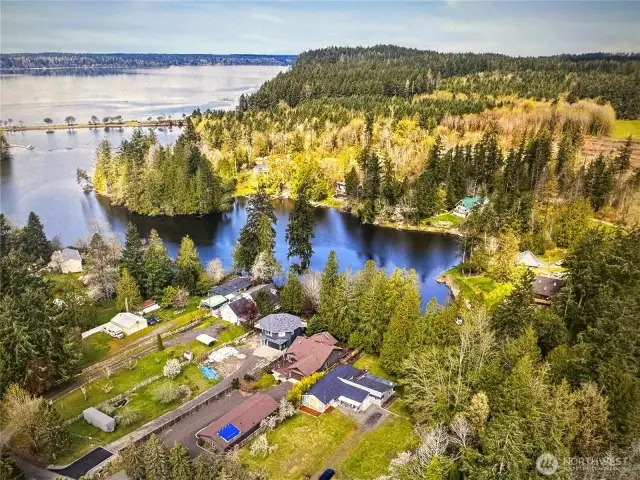 Picture of the whole cove. New bridge just built to kayak under to go out to the ocean.