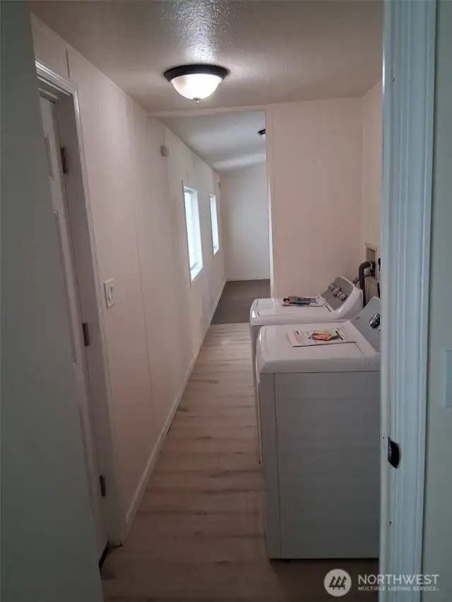 Washer and dryer included.