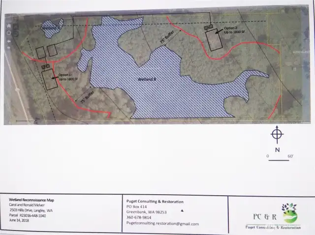 Preliminary Wetland Schematic, not completed with Island County Planning Department.