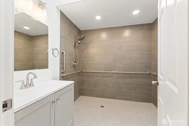 Walk in shower in primary