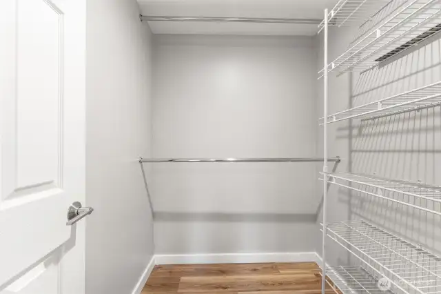 Walk in closet in primary
