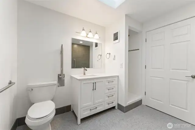 main bath with skylight