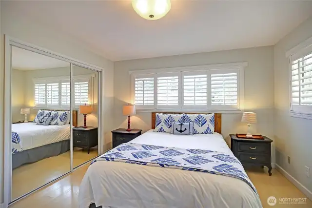 2nd bedroom is pristine and peaceful.