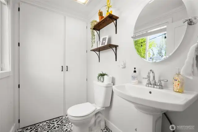 Main level half bath