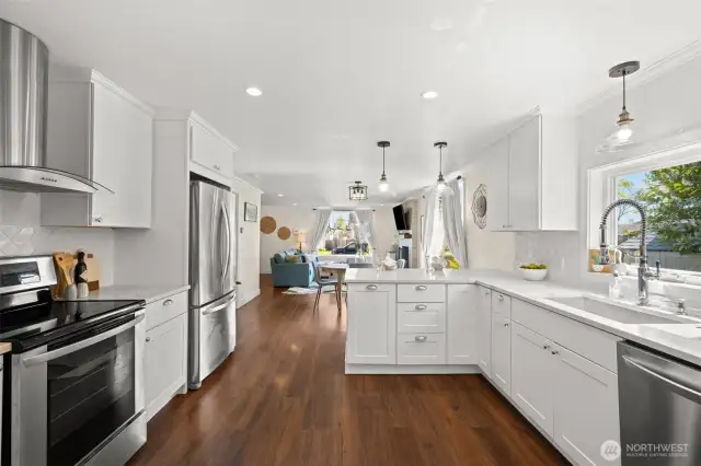 Stunning kitchen is the perfect layout for hosting