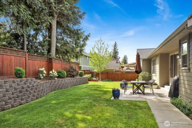 You’re gonna love the well-manicured yard! It leaves an impression and is a refreshing change from having 3 or 4 two-story houses peeking into your back yard!