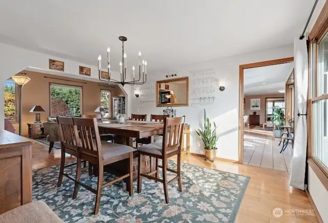 Formal dining room & entry to kitchen