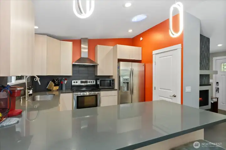 Updated kitchen with pantry.