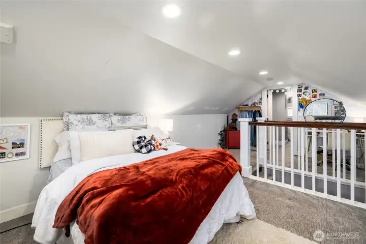 Upper floor has two rooms.