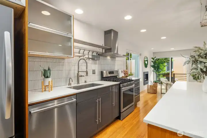 Luxury Kitchen w Stainless Steel Appliances
