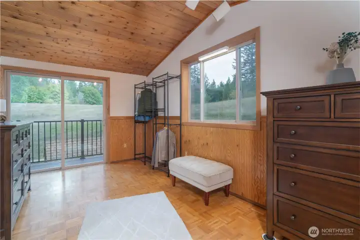 Bonus space off of loft currently used as large closet/dressing room with its own sliding door to balcony!