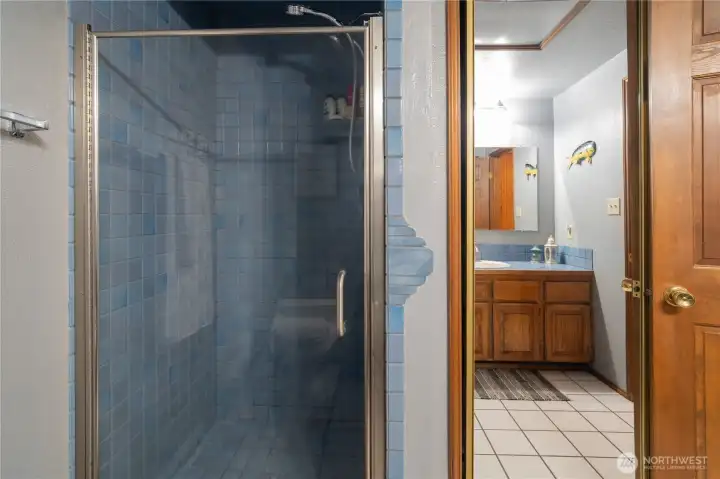 Walk in shower in 3rd bathroom.