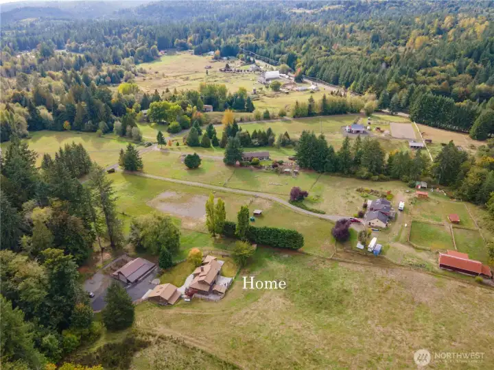 View of the home & other nearby properties in this quiet, desirable, animal friendly neighborhood that is less than 15 minutes to West Olympia or Tumwater. Only a short drive to Capital Forest trails.