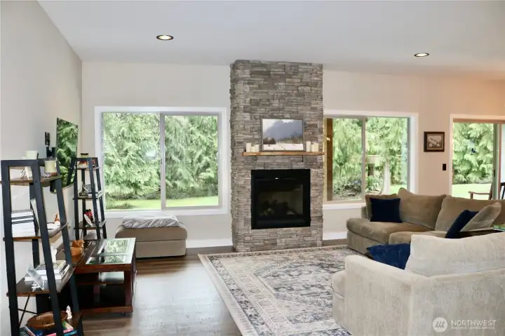 living from front entry