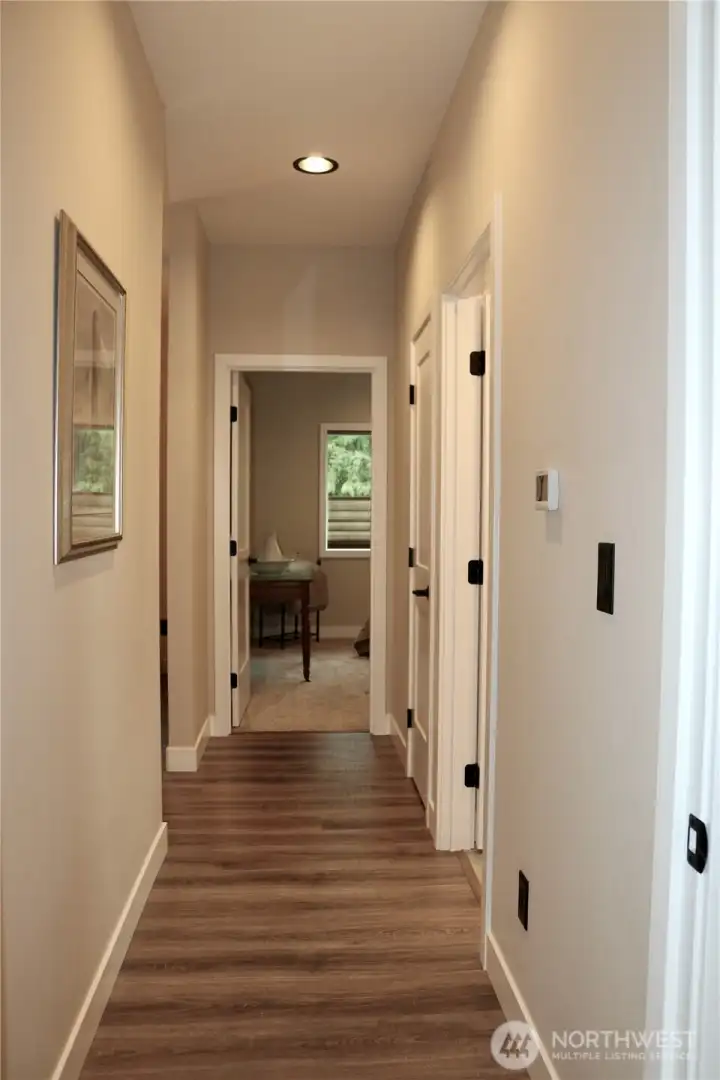 hallway adjoining spare bedrooms