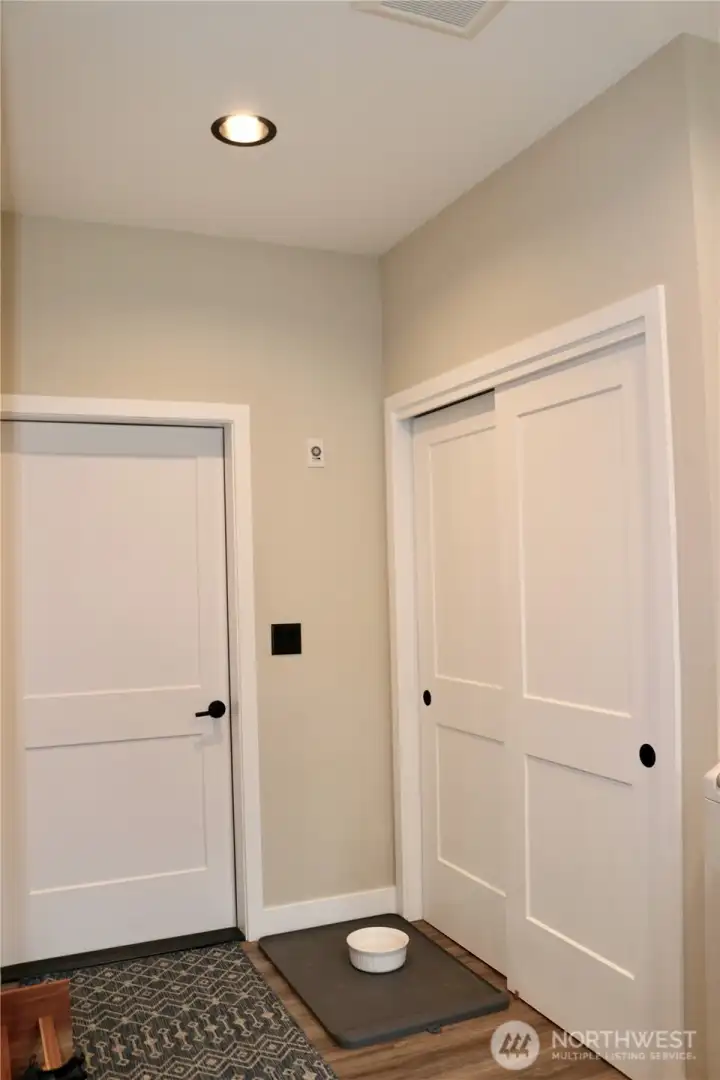 laundry closet/door to garage