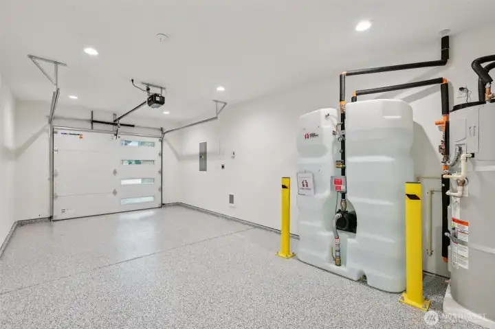 Electric car charging port and area for utilities