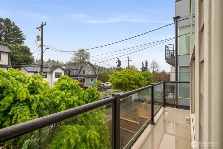 Balcony off the living room
