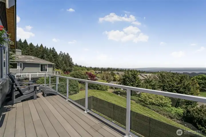 Cascade mountain views from the deck.