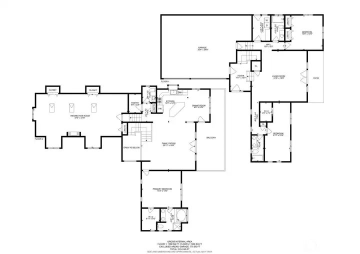 Floor plans for 108 Glacier Peak Drive.