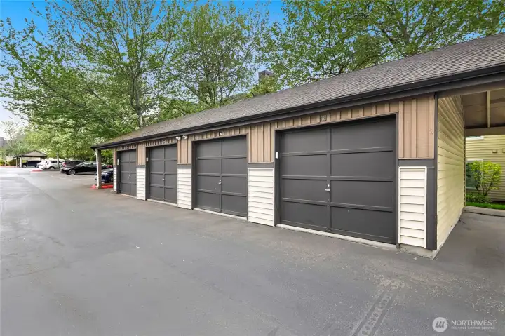 A private garage... not everyone here gets a garage but YOU DO! And... a second parking space - YES!