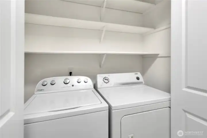 Full size washer and dryer.