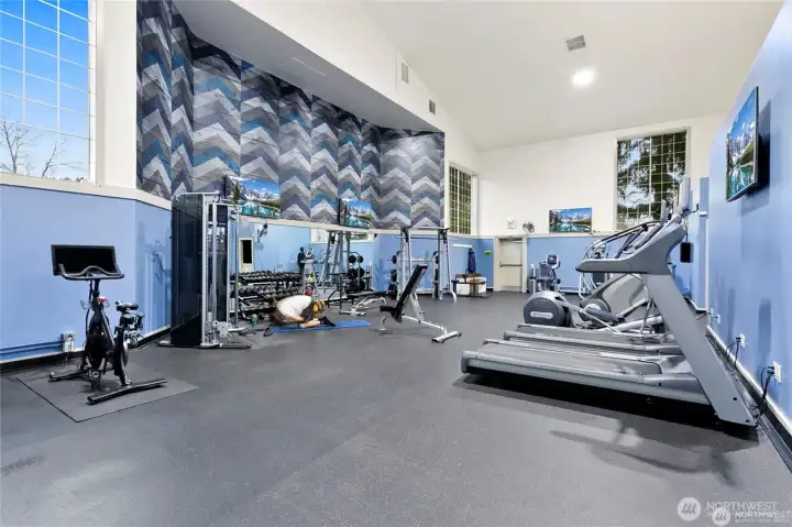 Very spacious gym.