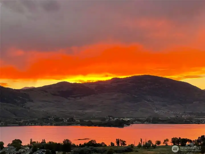 Dramatic Sunset Views  from the vinyard at