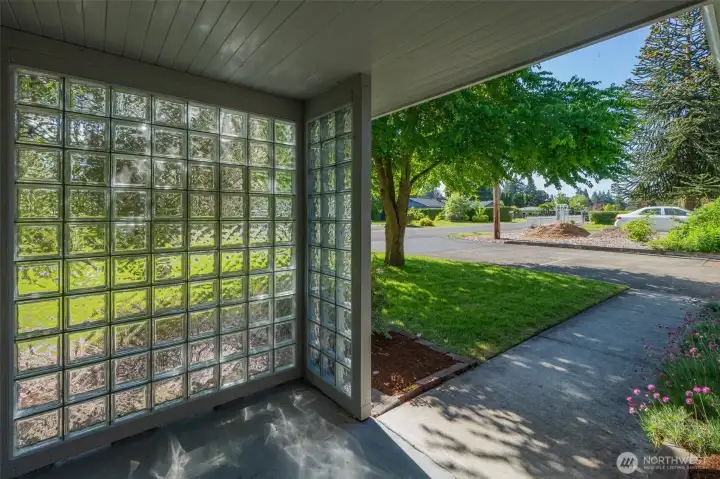 covered front porch for privacy