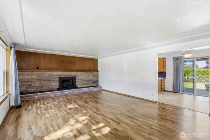 light and bright and open with coffered ceilings