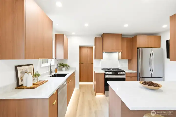Custom kitchen w/ European style cabinetry & Solitaj quartz countertops Custom kitchen w/ European style cabinetry & Solitaj quartz countertops