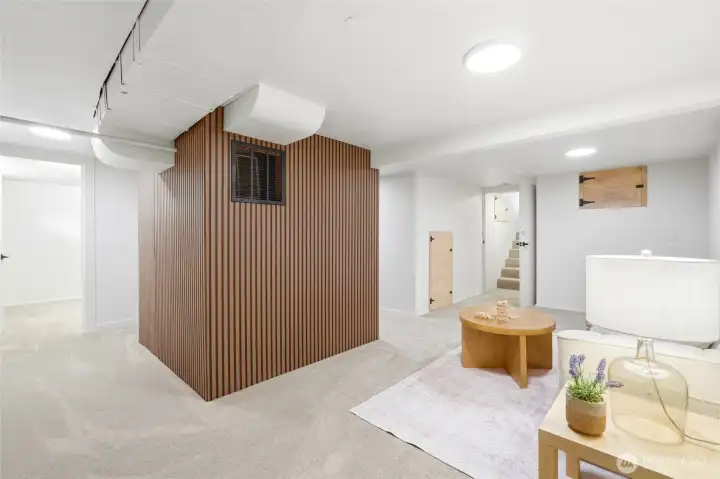 Finished basement with two bonus flex rooms Finished basement with two bonus flex rooms