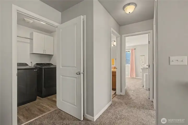 Convenient Laundry room upstairs