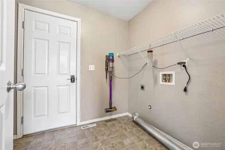 Big laundry room with shelving Big laundry room with shelving