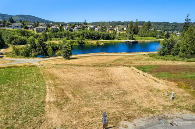 Lot recently mowed roughly to the property lines