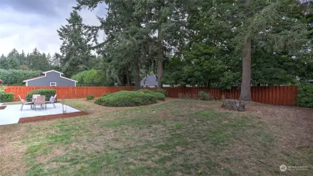 There is so much space in this yard just waiting for you to make it your own little oasis.