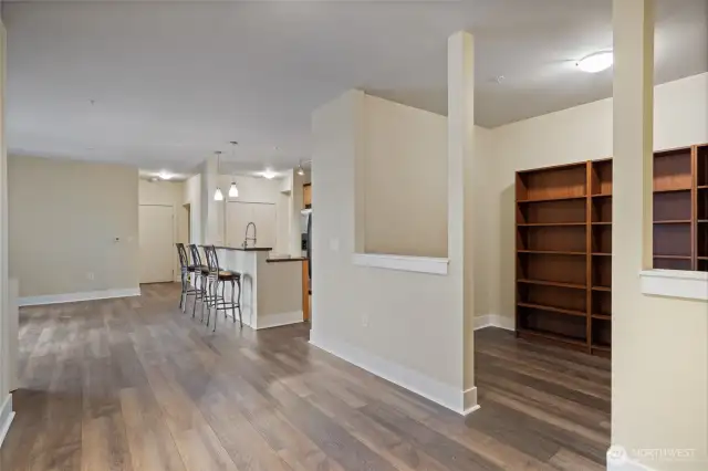 Unstaged second living area.