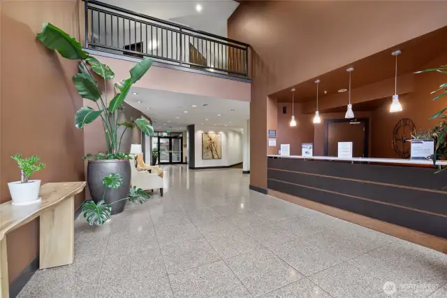 Main lobby entrance of the building.