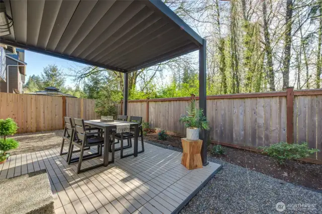 Low maintenance backyard.