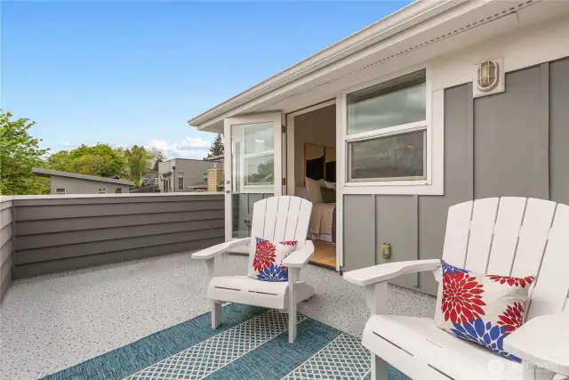 Private deck off primary room