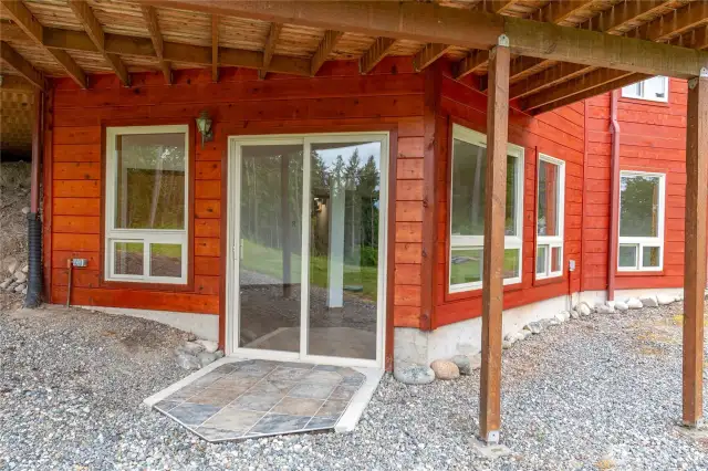 The lower level patio entrance.