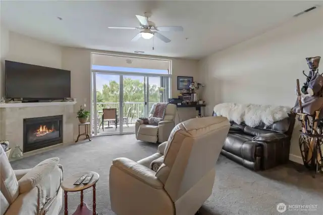 Living Room with Gas Fireplace