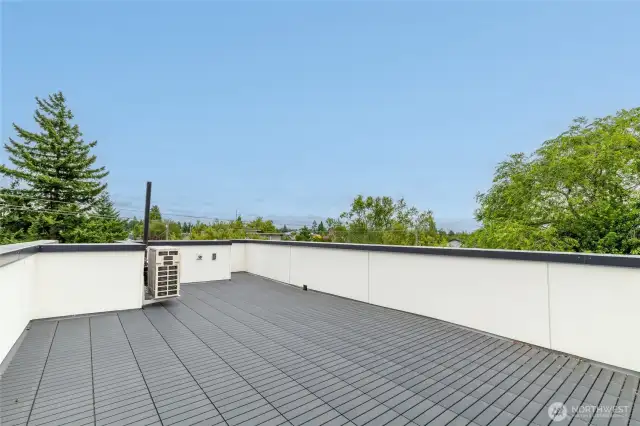 Spacious roof deck