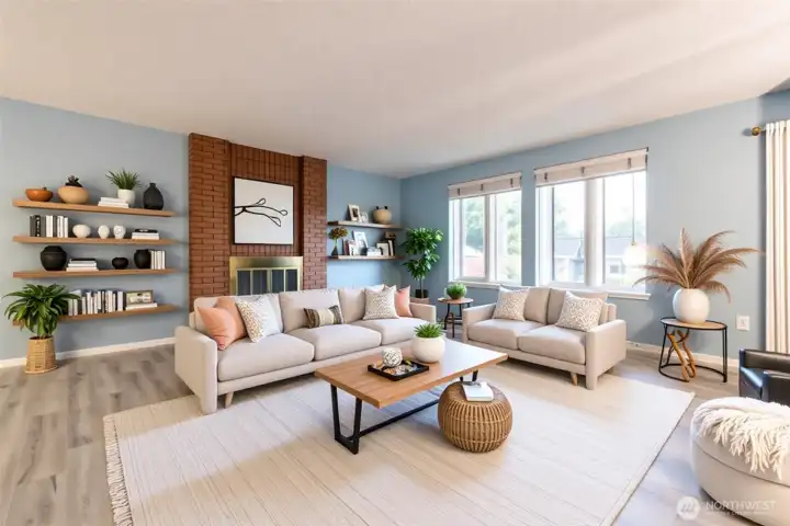 Living Room Virtually Staged