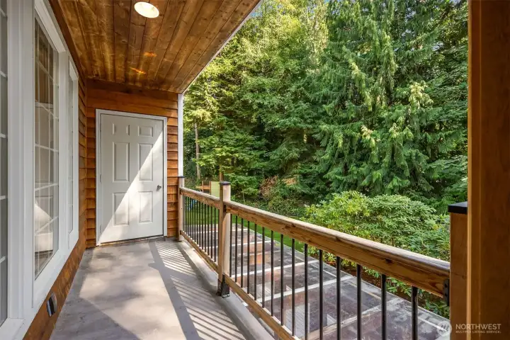 Balcony can be accessed from primary suite