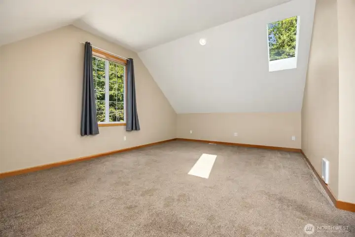Bonus room above garage.