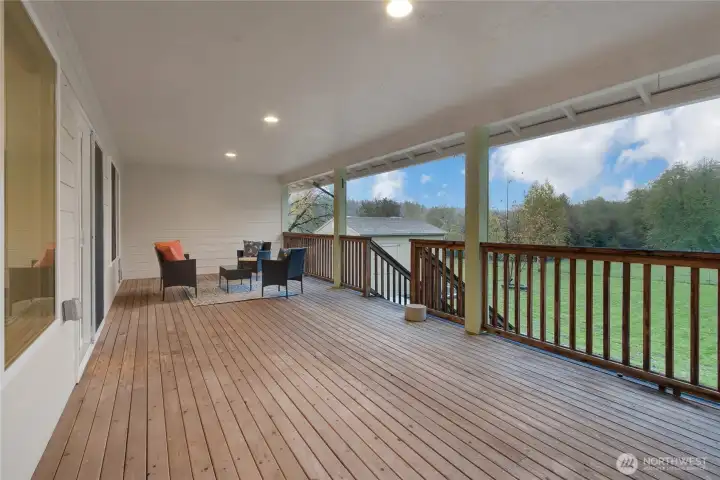 covered deck - staged