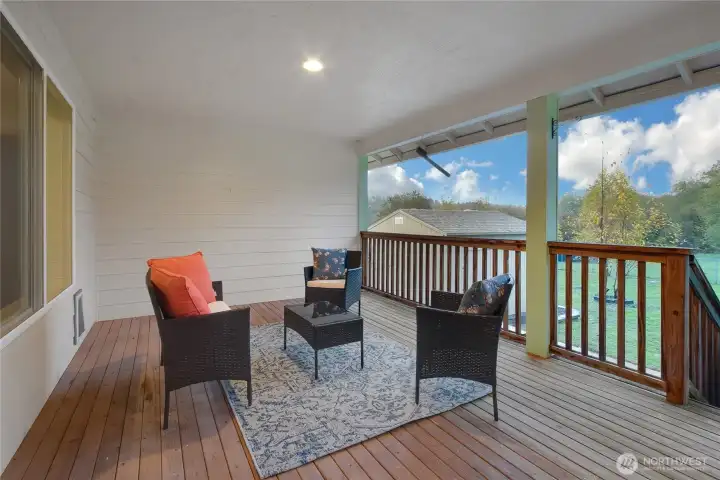 covered deck - staged