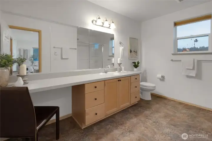 Secondary bathroom back